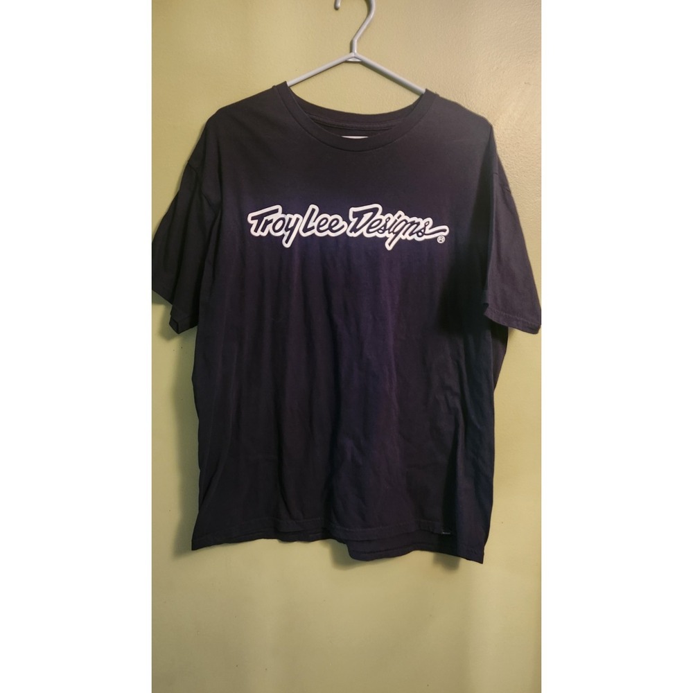 Troy Lee Designs Mens XL Graphic Logo Racing T-Shirt Black Cotton